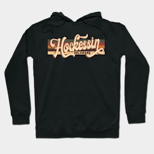 Hockessin Delaware Retro Vintage 70s 80s Design Hoodie